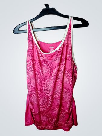 Danskin Now Pink Floral Athletic Tank Top
