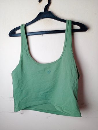 TNA Green Cropped Tank Top