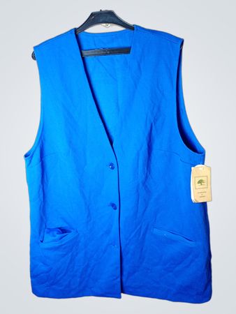 Blaue ärmellose Weste