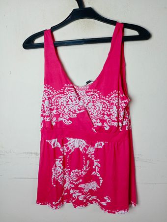 Comma Pink Floral Print Ärmelloses Top