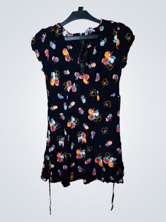 Dorothy Perkins Schwarzes Blumenkleid
