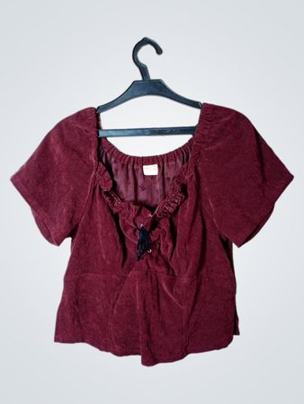 Molera Moda Red Bardot Top