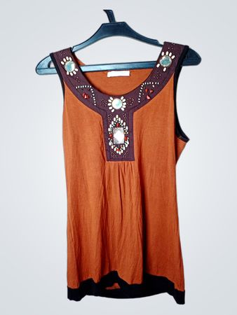 Promod Ärmelloses Verziertes Tanktop
