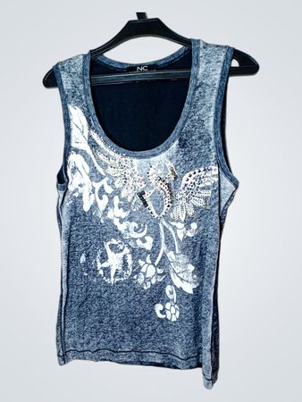 Schönes Verbindung NC Ärmelloses Tanktop mit Verzierungen