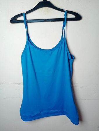 Skirt to Skin Blaue Spaghettiträger Top Größe 44