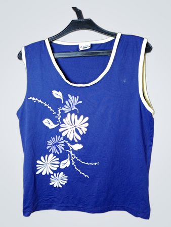 Aactive Blue Floral Tank Top
