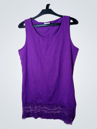 Elle Not Purple Lace Trim Tanktop