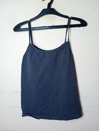 Navy Spaghetti-Träger Tanktop