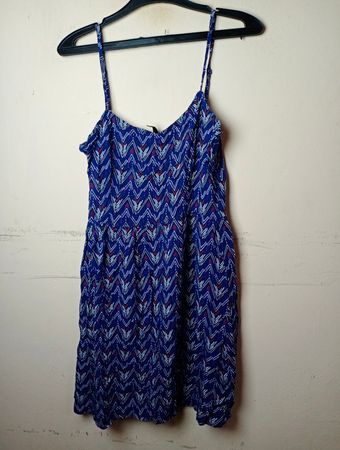 H&M Divided Blau Geometrischer Druck Cami Kleid