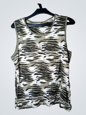 Ärmelloses Tanktop mit Tierdruck