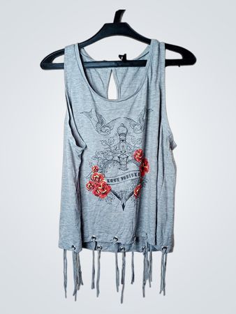 Blind Date Casual Tank Top mit Herz- und Dolch-Grafik