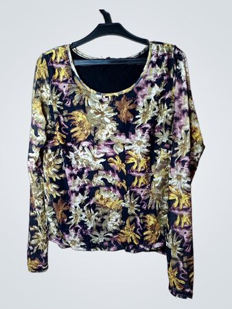 Norah Damen Langarm Blumenprint Oberteil