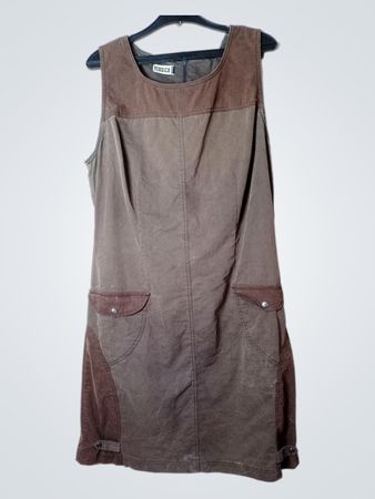 YESSICA Ärmelloses Braunes Kleid mit Taschen
