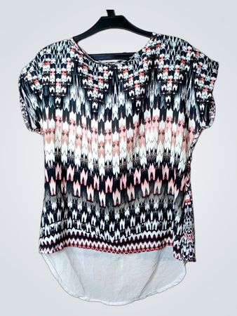 Collection Limitee Damen Bedrucktes Top mit Schnürung hinten