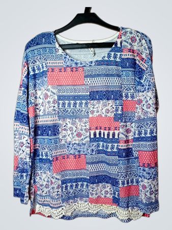Stradivarius Patchwork Langarmtop