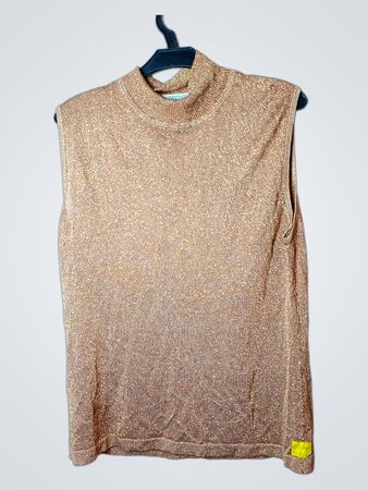 DIVINO CLOTHING Ärmelloses Glitzeroberteil mit Mock Neck