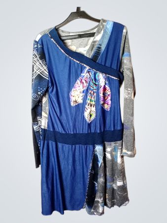 ONLY Fashion Patchwork Langarmkleid