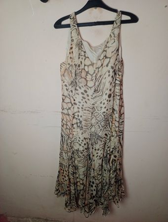 Ärmelloses Tiermusterkleid für Frauen