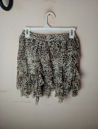 Leopardenmuster Rüschenshortskirt