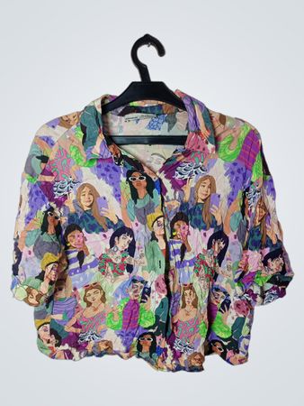 Pull & Bear Grafikdruck Kurzarmhemd