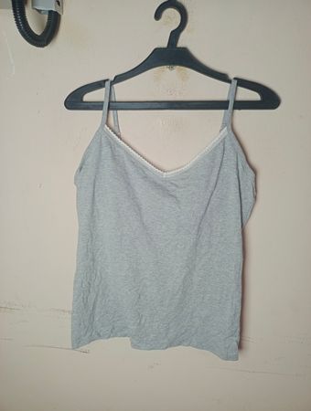 Body Grau Spitze Trim Cami