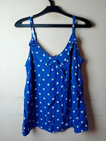 Etam Blue Polka Dot Cami Top