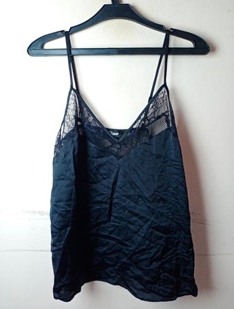 Etam Cami Top Schwarz Spitze