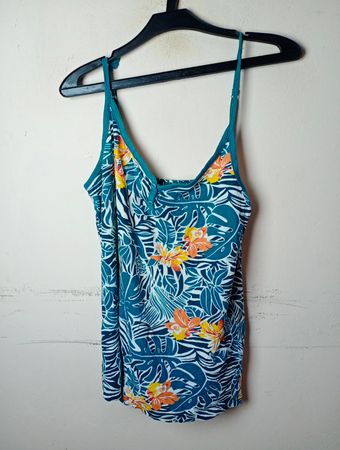 Blaues Blumenmuster Cami Top