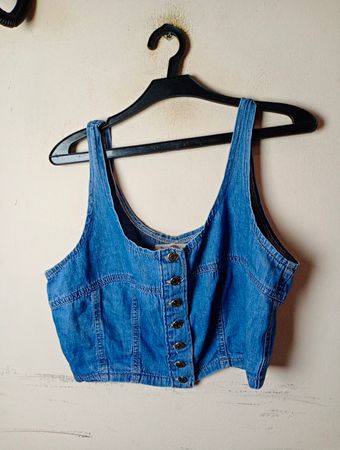 NEW FRONTIER Denim Crop Top