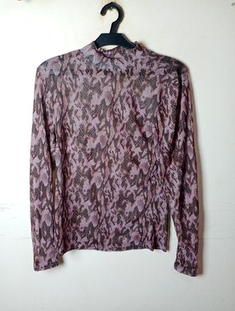 ONLY Snake Print Mock Neck Langarmoberteil