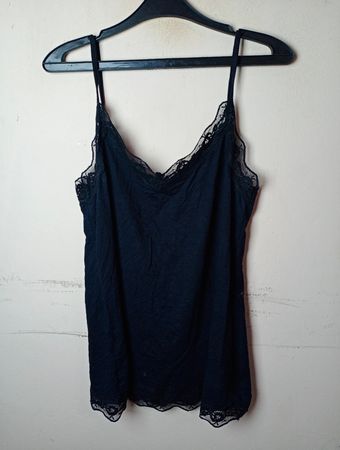 Tezenis Schwarzes Spitzen-Cami-Top