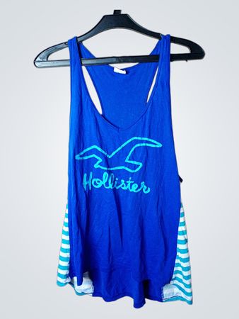 Hollister Blue Graphic Tank Top
