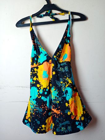 ART Badeanzug mit mehrfarbigem Spritzdruck