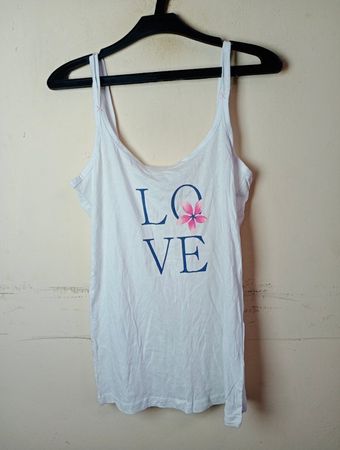 Débardeur Blanc Bluemotion avec graphique "LOVE