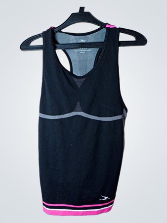 Crane Women's Black & Pink Athletic Tank Top