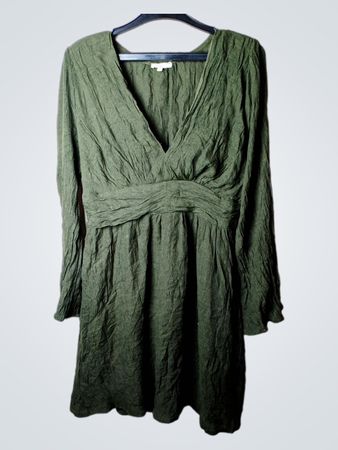 Lili & Lola Green Crinkle Dress