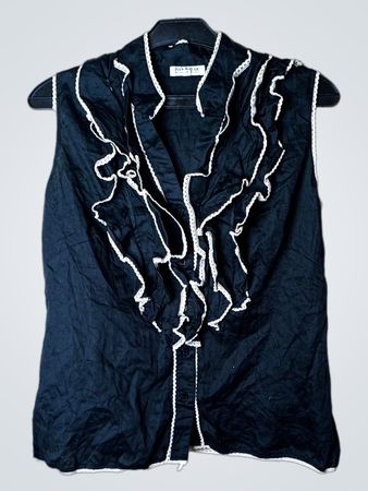 Blouse sans manches Park Avenue avec volants