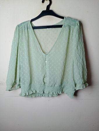 Blouse sheer en denim ONLY Plus