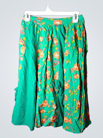 Maxichoc Green Floral Maxi Rock