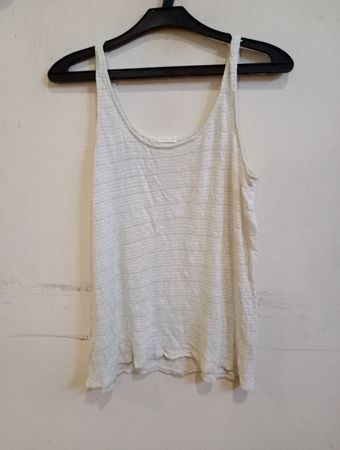 OYSHO Weiß Gestreiftes Tanktop