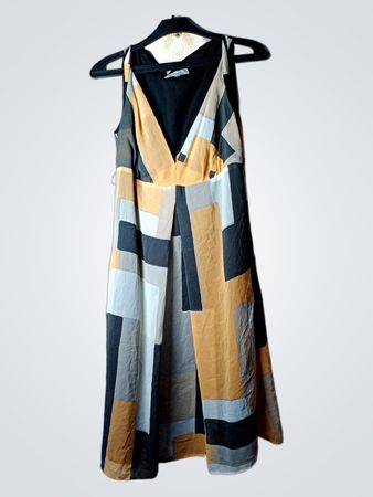 Robe maxi sans manches à motifs géométriques TRUCCO pour femmes, taille 38