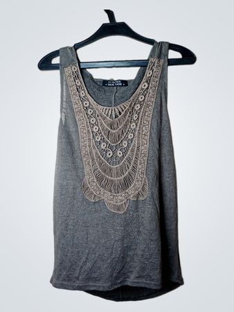 Mon haut en dentelle gris CACHE CACHE pour femmes