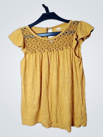 Old Navy Gelbes Häkeldetail Oberteil