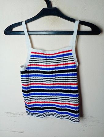 H&M Divided Gestreiftes Strick-Cami-Top