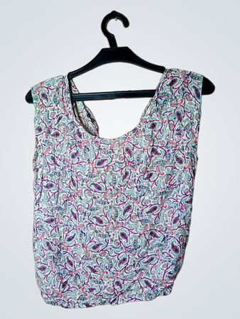 Bershka Ärmelloses Paisleymuster-Top