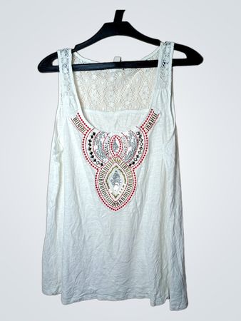 Esprit Weiß Verziertes Tanktop