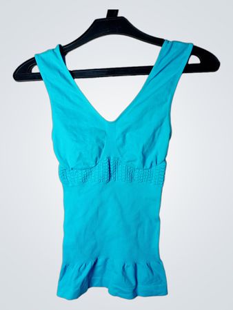MIN FIT Blau Ribbed Tank Top