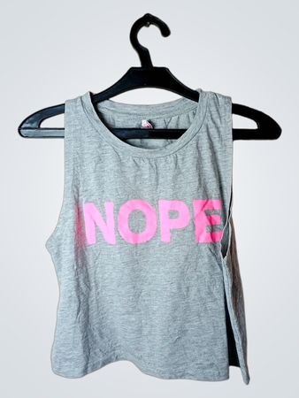 P.S. Sister Grey 'NOPE' Grafik Tanktop