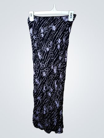 GERGE Schwarzer Blumenkleid Maxi Rock