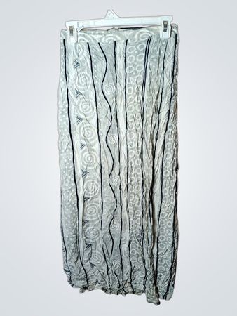 Weiß und Blau Gestreifter Maxi-Rock
